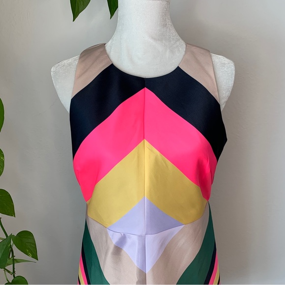 J. Crew Collection Pop Stripe Sheath Dress Navy Azalea size 6 - Picture 5 of 8